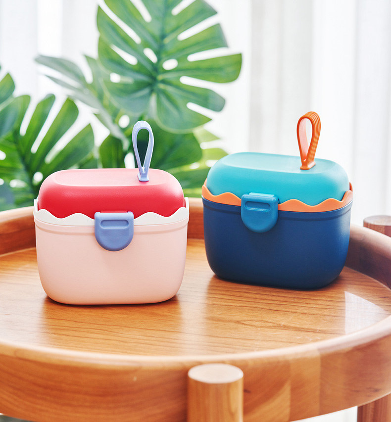 Rikang Milk Powder Container, Portable Milk Powder Canister, Snack Box, Multifunctional Baby Food Container, N6022, Beige 13