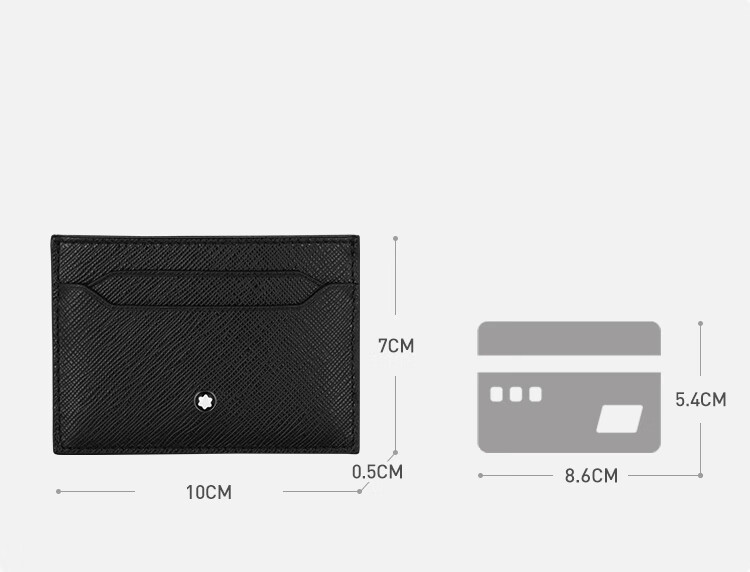MONTBLANC Men's Meisterstück Series Classic Black 5cc Card Holder 130324 [520 Gift] 2