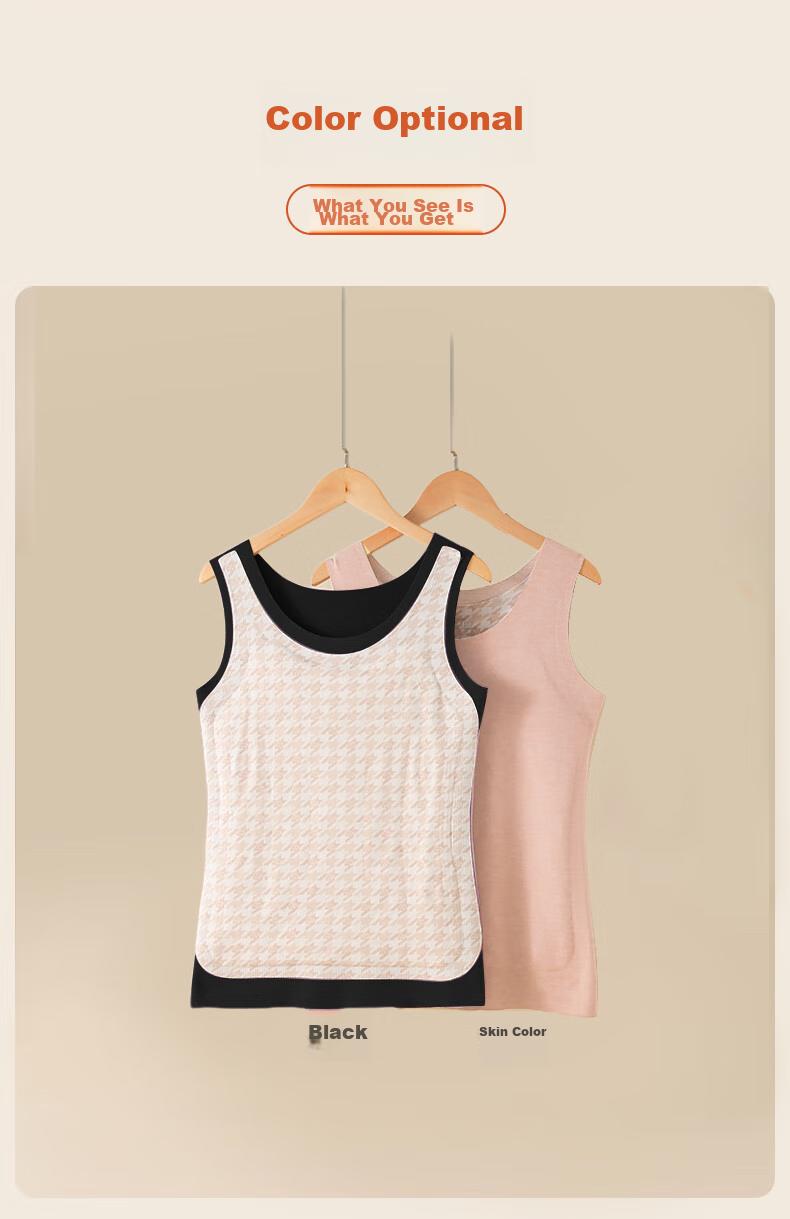 XUEXIMAN 100% Wool Thermal Vest for Women, Warm Uterus Protection, Waist Support, Seamless, Heat-Generating, Fleece-Lined Underwear, Spring And Autumn Base Layer Top 16