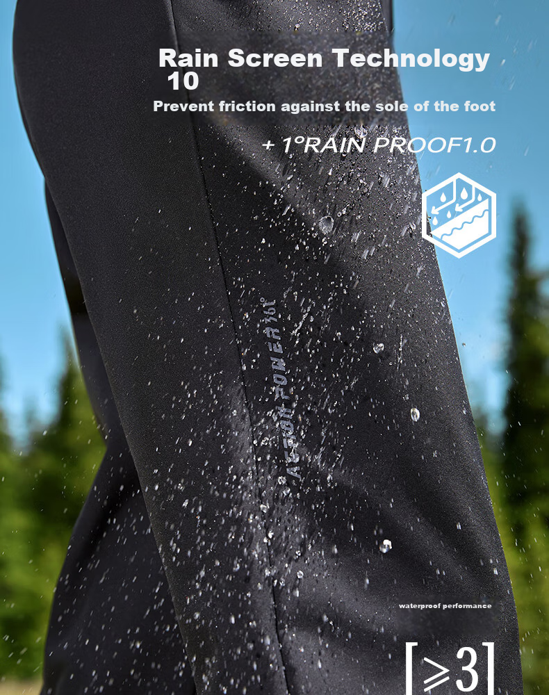 361° Women's Autumn Winter Water-Repellent Outdoor Fleece-Lined Straight-Leg Casual Pants 662534701-3 5