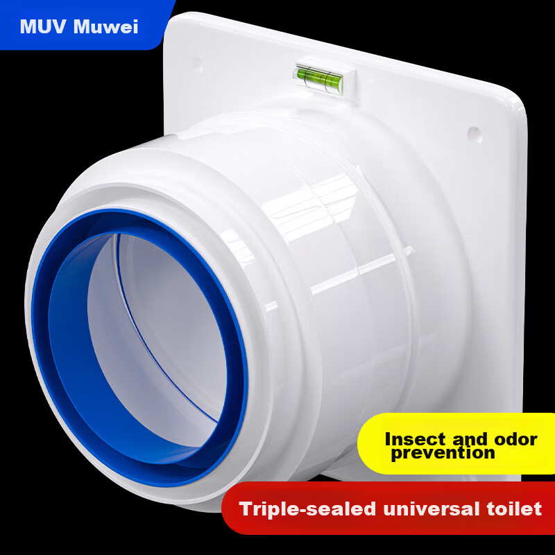 Muvi Bathroom Check Valve, Specialized Flue Valve for Bathrooms, Bidet Check Valve, Toilet Exhaust Fan Backflow Prevention Valve, Universal