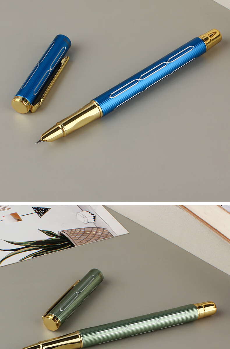 HERO 369 Erasable Steel Nib Iridium Student Fountain Pen with 10 Ink Cartridges, Fine Nib, Qingmei Zhujiu Design 9