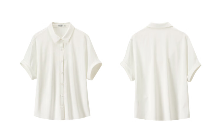 Sentubila Short-Sleeve Chiffon Blouse for Women, Summer Casual Commute Professional Shirt, Versatile Slimming Top, Blue, M 14