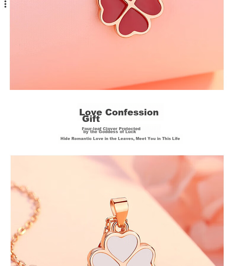 Grace Girl Four-Leaf Clover Necklace for Women, Simple And Elegant Rose Gold Collarbone Chain, Anniversary Birthday Gift for Girlfriend 14