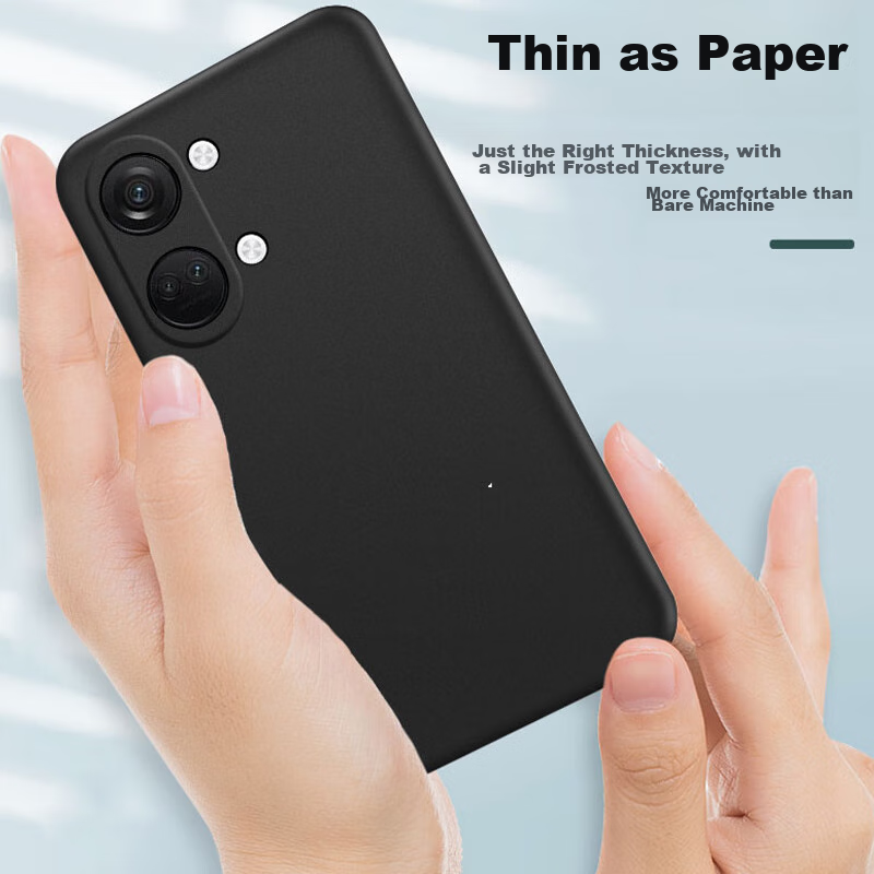 Чехол MAIKUQI для OPPO OnePlus Ace 2V, полноразмерный матовый TPU, противоударный, черный
