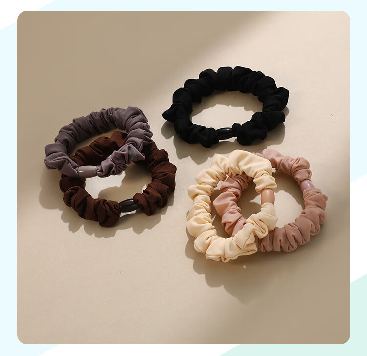 CHIMERA 5 Pieces High-Elasticity Durable Hair Ties, Simple Hair Bands for Ponytails, Non-Binding Hair Elastics, Hair Bands, Mid-Autumn Festival Gift 3
