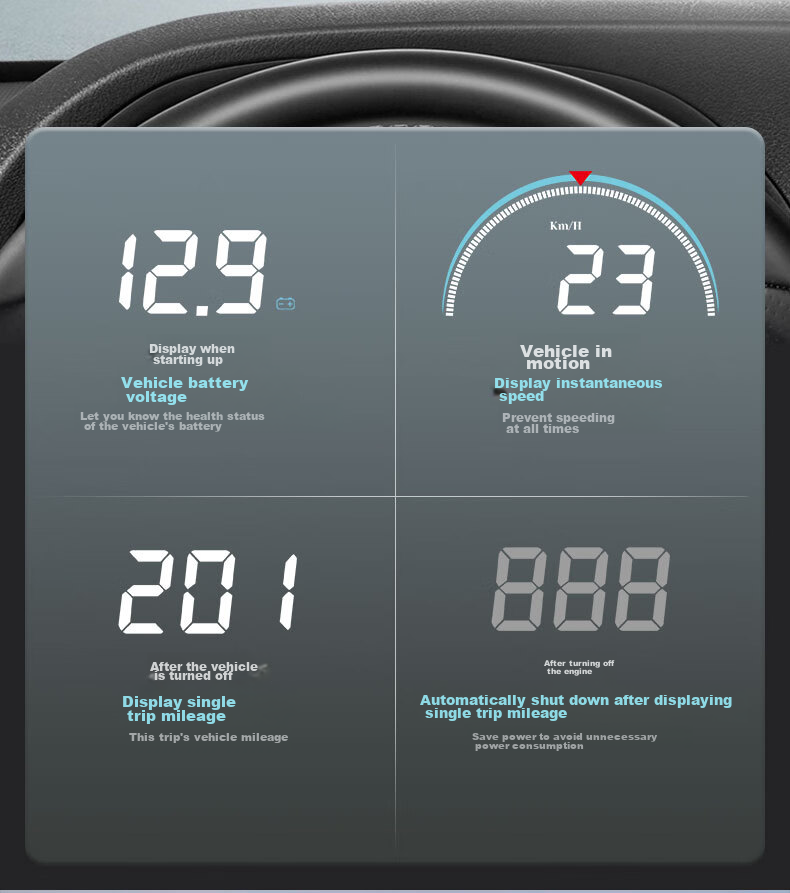 XINWUZHIJING M8 HUD Head-Up Display, Universal OBD Car Navigation System, High-Definition Projection for Driving, 2026 Model 5