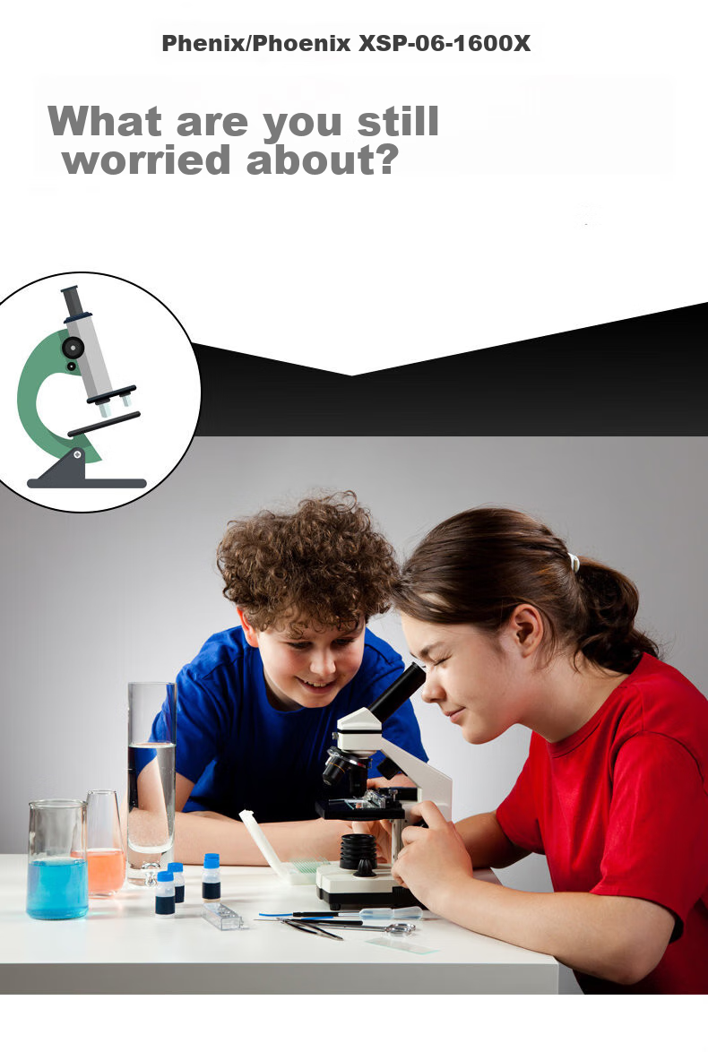 Phenix XSP-06 Practical Version High-Definition High-Magnification Biological Microscope for Students, Professionals, Livestock And Mite Detectio 3