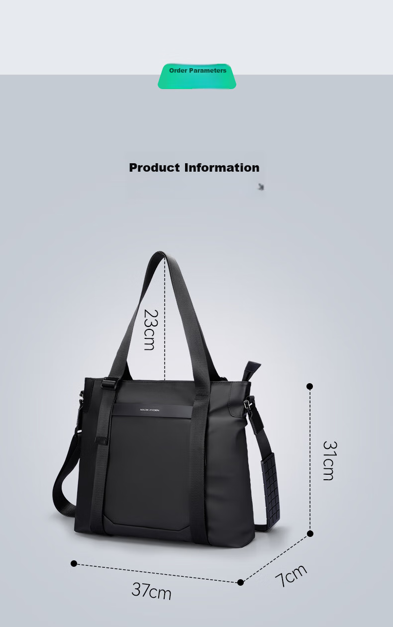 MARK RYDEN Tote Bag for Men, Large Capacity Commuter Layered Shoulder Crossbody Bag with High-End Feel Handbag for Women MR569 Graphite Gray 13
