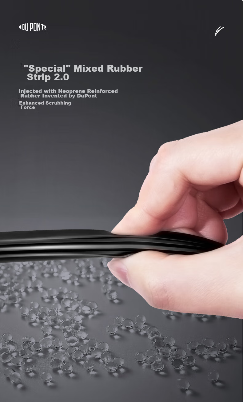 DU PONT Car Windshield Wiper Blades, Boneless Silent Rubber, for Nissan Sylphy 2012-2019 And Tiida 2011-2020 Models 8
