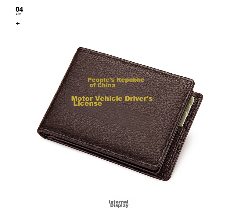 Meizhouyeniou Driver's License Holder, Leather Card Holder, Top-Grain Cowhide Wallet, Black Birthday Gift for Boyfriend 13