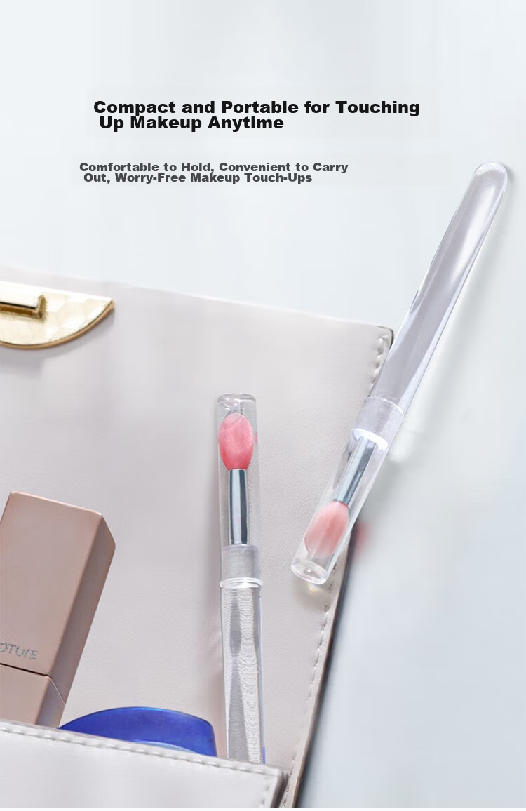 Meifuyu Silicone Lip Brush, 3 Pieces with Lid, Portable Lip Mask Brush, Lipstick Scoop, Application Stick, Lipstick Brush, Makeup Brush MF8314 11