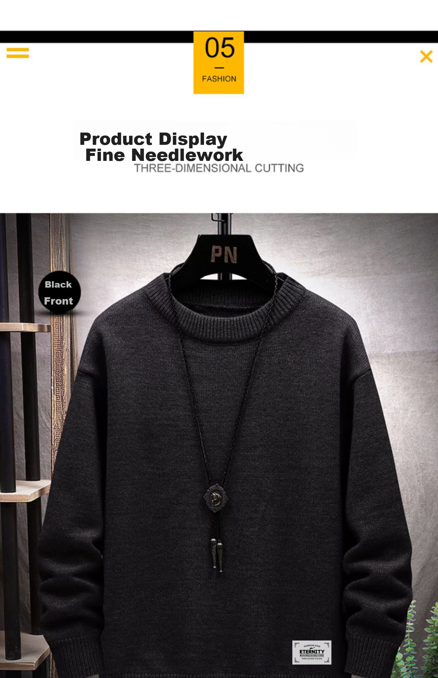 Huili Men's Sweater, Autumn And Winter Round Neck Pullover, Warm Base Layer Knit Sweater, Thick Comfortable Warm Top, Iron Gray, 4XL 15