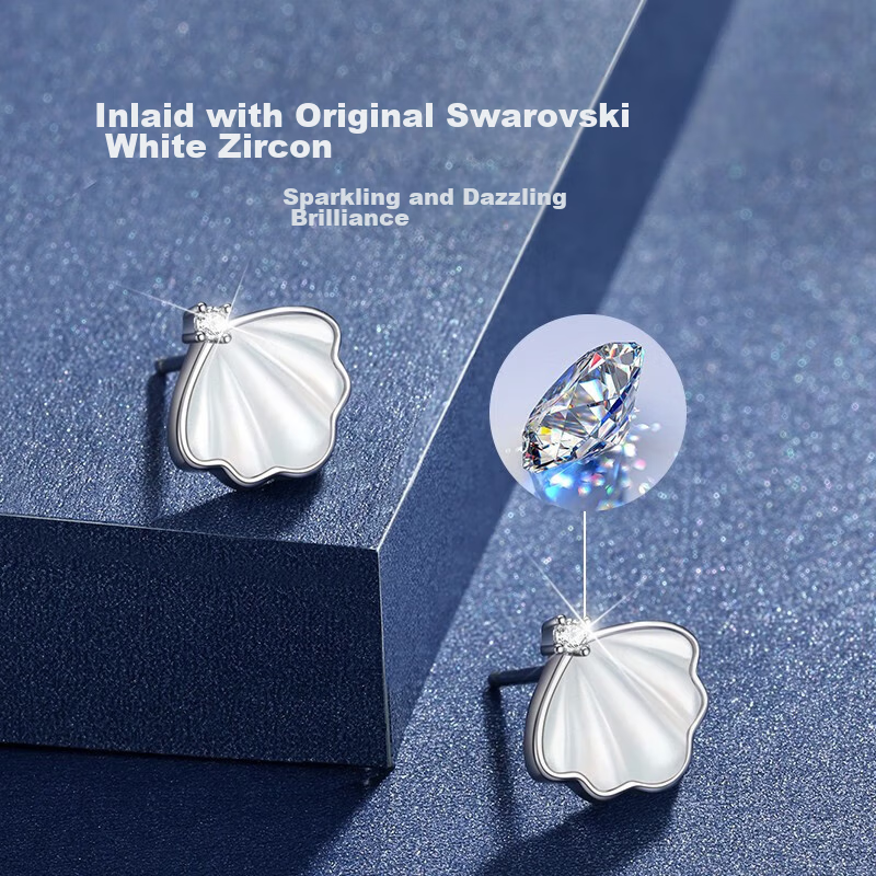 Серьги GLTEN с кристаллами Swarovski, из серебра 925 пробы, для женщин, подарок на День святого Валентина