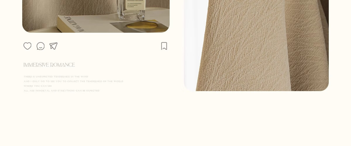 Mihua High Light-Blocking Curtains, Complete Set for Living Room, Thickened Sun Protection, Hooked Velvet Fabric, Cheese Cashmere Color, 1.8m Wide * 2.4m High 13
