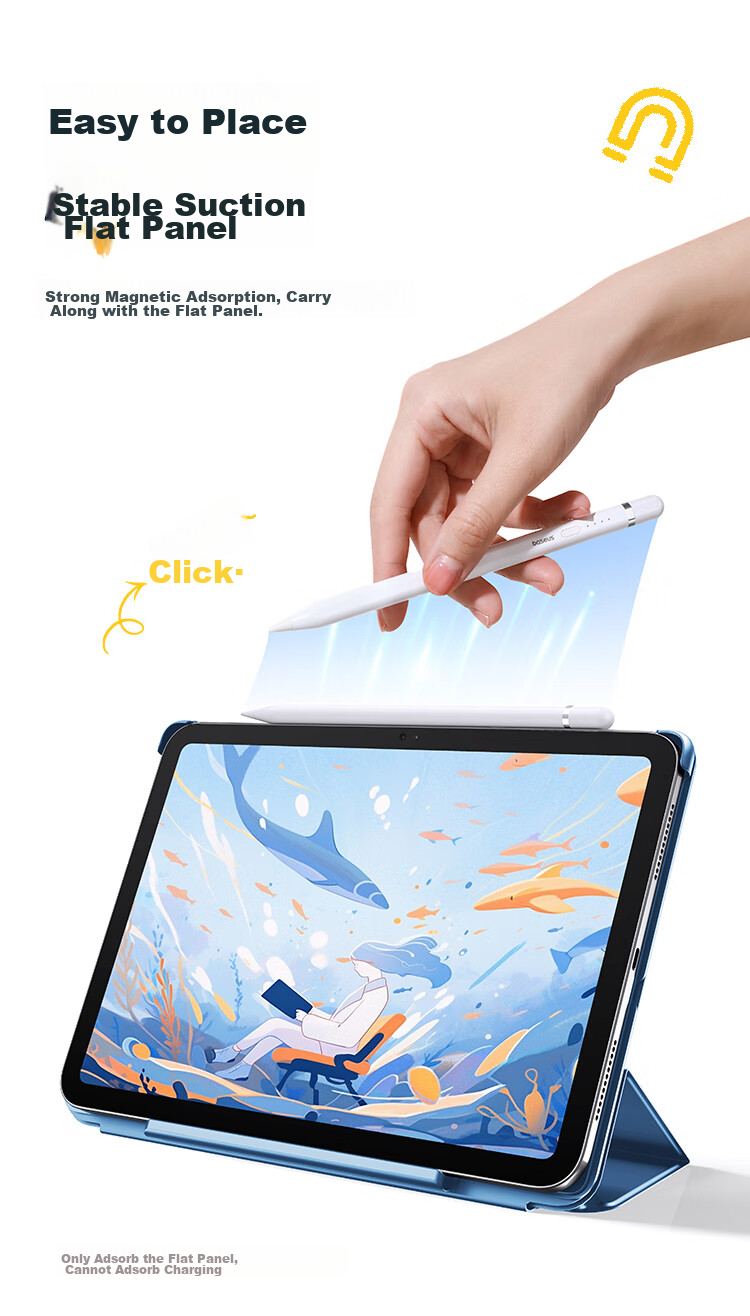 Baseus Capacitive Stylus Pen for iPad Apple Pencil [Direct Plug/C Port Fast Charging] Compatible with Pro/Air/Mini7/iPad11 Tablet Touchscreen Stylus Apple Pencil 2nd Generation 13