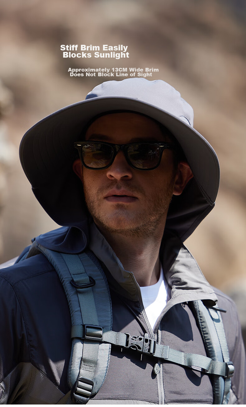 MISSION UV Sun Protection Hat for Men, Sun Visor Cap, Fishing Bucket Hat, Hiking Cap, Summer Outdoor UV Protection Wide Brim Sunhat 5