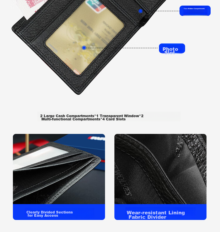 SEPTWOLVES Leather Coin Purse for Men, Wooden Gift Box, Birthday And Anniversary Present for Boyfriend, Husband, Or Father 8