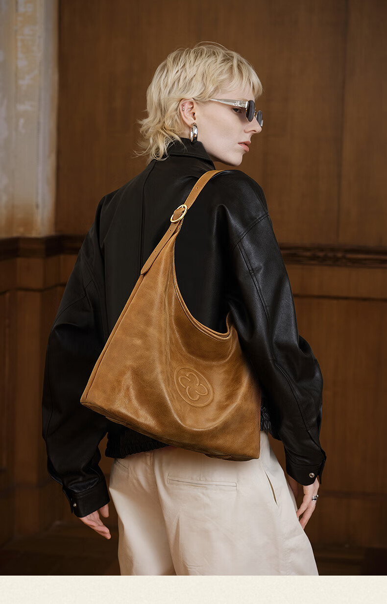 CASSILE [Celebrity Style] Cassile Tote Bag for Women, Vegetable-Tanned Sheepskin Large Capacity Hobo Bag, Birthday Gift 13