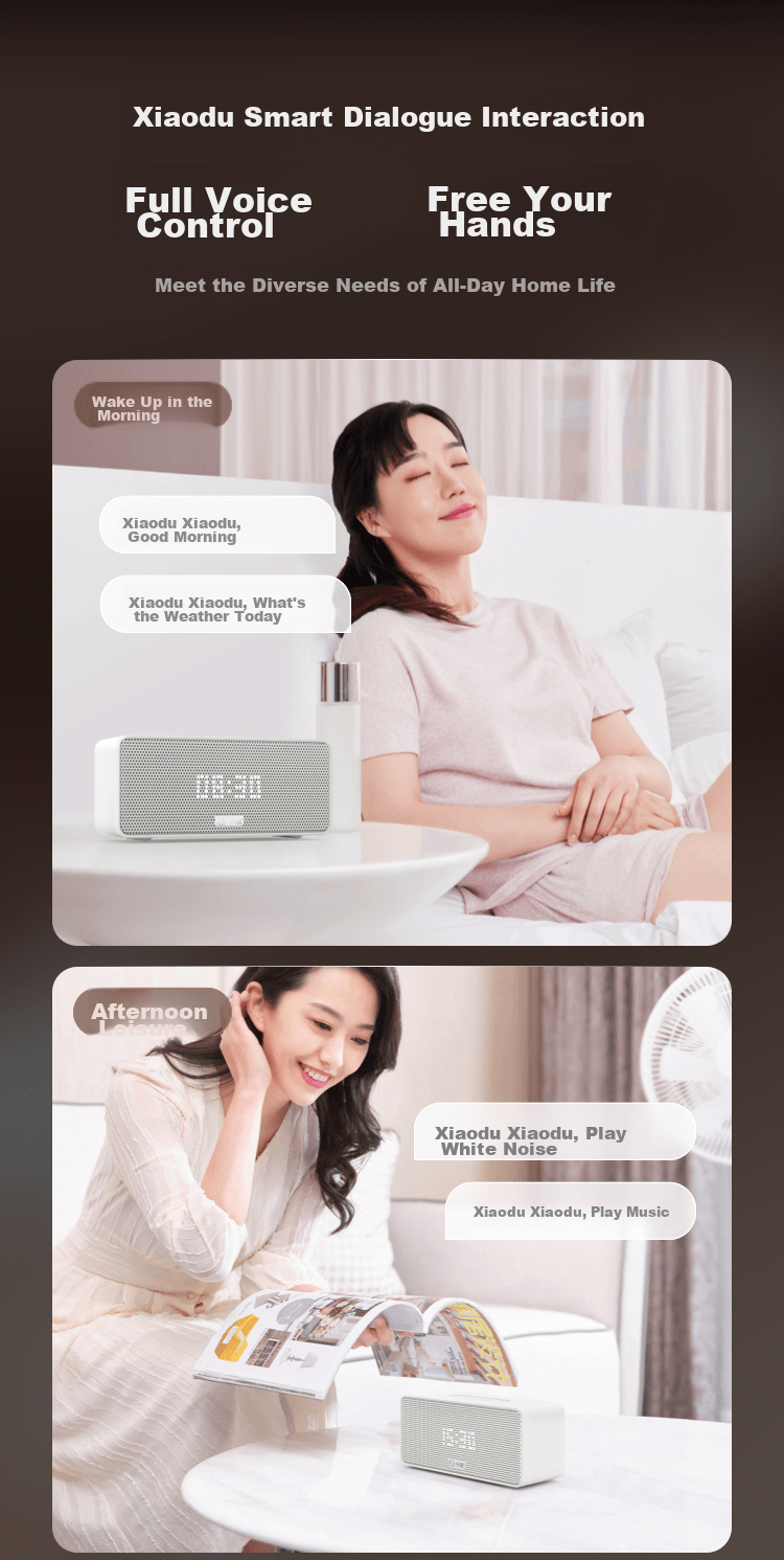Xiaodu Sound Lingdong Version, Milk Chocolate Cocoa [Super Power Xiaodu] Smart Speaker, Professional Acoustic Design, Bluetooth Computer Desktop Speaker, Smart Alarm Clock, Gift for Gifting 12