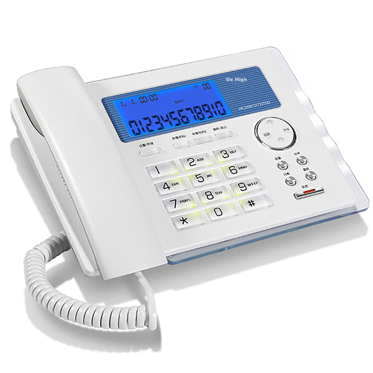 BBK Landline Telephone, Fixed-Line Phone for Office And Home Use, Backlit Large Screen, Family-Friendly Number, HCD172 White 10