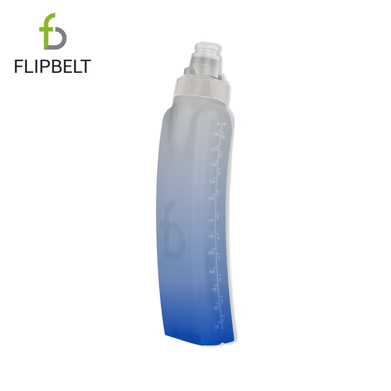Flipbelt [Sports Water Bottle] Running Marathon Portable Soft Water Cup Large Capacity 2.0 Model Caribbean Sea Blue 330ml