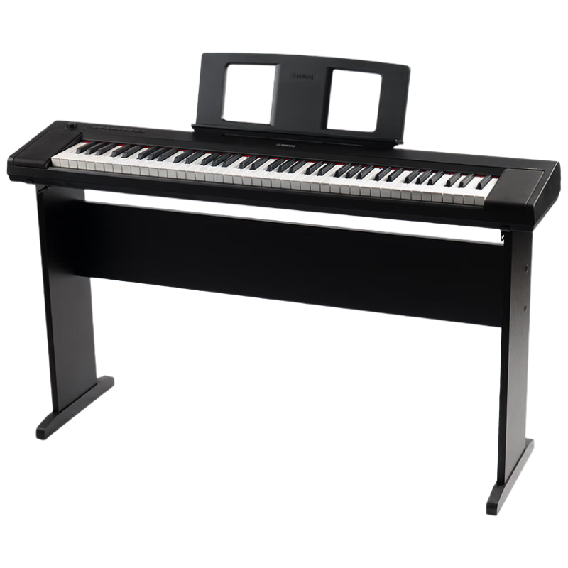 YAMAHA Digital Piano, 76 Keys, Weighted Keyboard, Home Use for Beginners And Children's Teaching, NP-35BL Black with Wooden Stand And Complete Accessories