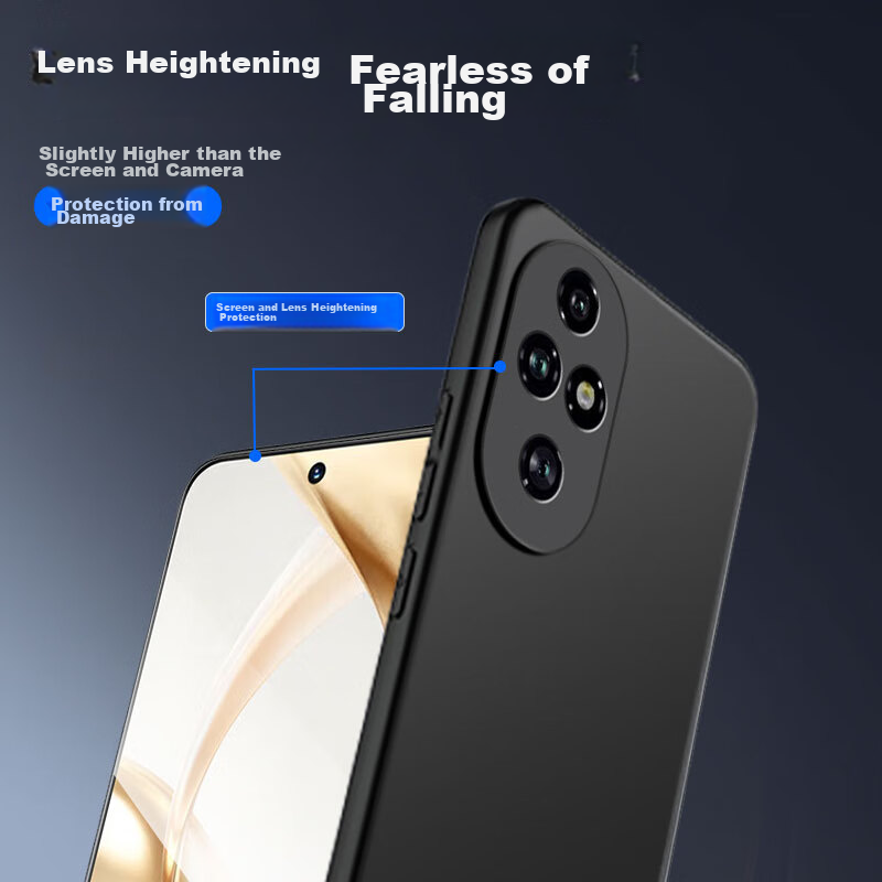 Чехол для телефона Honor 200 Pro, противоударный, матовый, защита камеры, черный