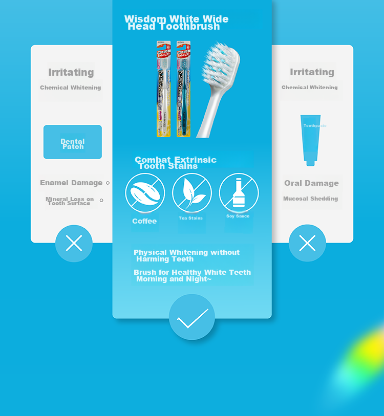 EBISU Wide-Head Medium Bristle Whitening Toothbrush for Adults, Men And Women, Couples, Gum Protection, Teeth Whitening, Tongue Coating Cleaning, 1 Piece, Random Color 3
