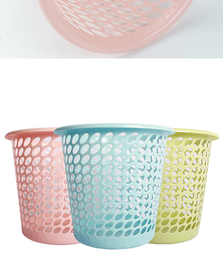 KINCOOL KCAA-160 Multifunctional Office Bathroom Trash Can, Plastic Hollow Trash Can Wastebasket, Random Color, 10 Pieces/set 9