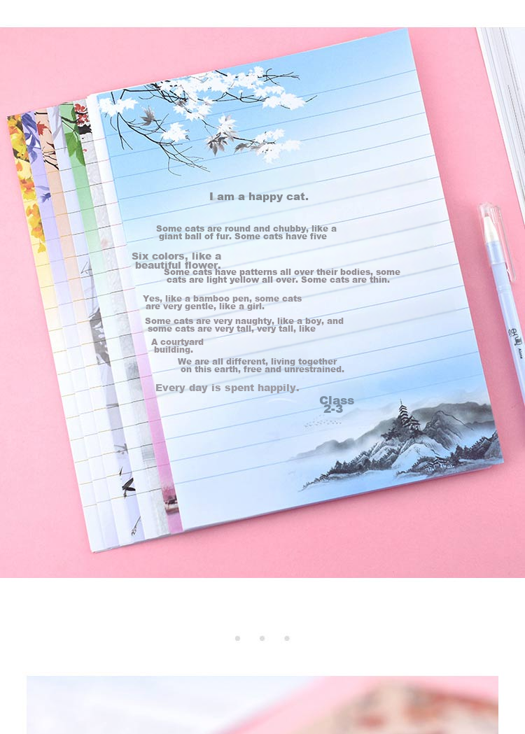 Yuhe A4 Composition Paper, Display Paper, Grid Writing Paper, Elementary School Student Writing, Thickened Letter Paper, Practice Paper, Learning Tool, 300 Grids, Eight Mixed Styles, 40 Sheets, 5145 7