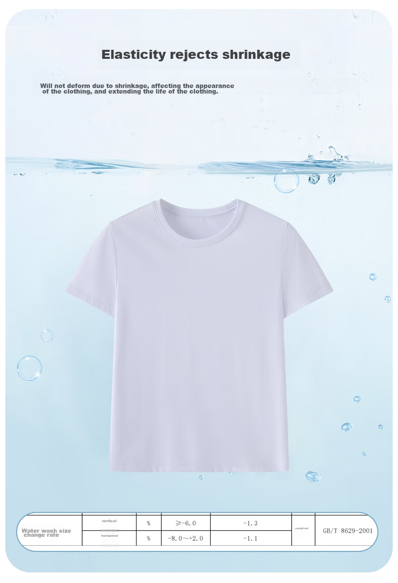 Yiershuang [Triple-Protection Fabric] Men's 50s White T-Shirt, Short-Sleeve Undershirt, Waterproof, Oil-Resistant, Stain-Proof, Loose-Fit Casual Sweatshirt 6