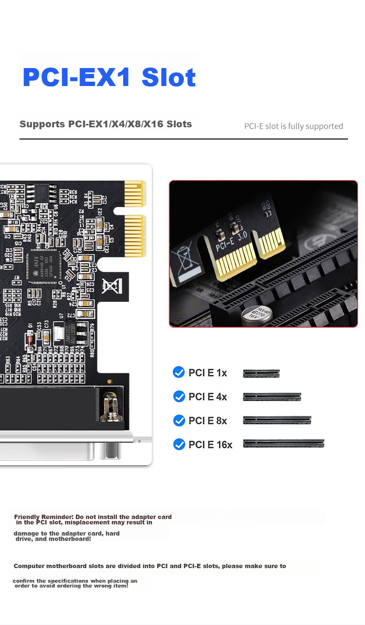 EB-LINK PCI-E Parallel Port Card, DB25 Printer 1284 Expansion Card, Industrial Computer LPT Adapter Card 7