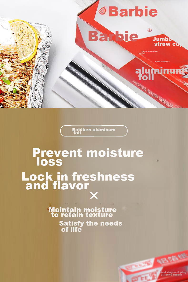Babike Aluminum Foil, Large Roll Boxed, for Air Fryer, Oven, Baking, And Barbecue, 30 Meters * 45 Centimeters 6