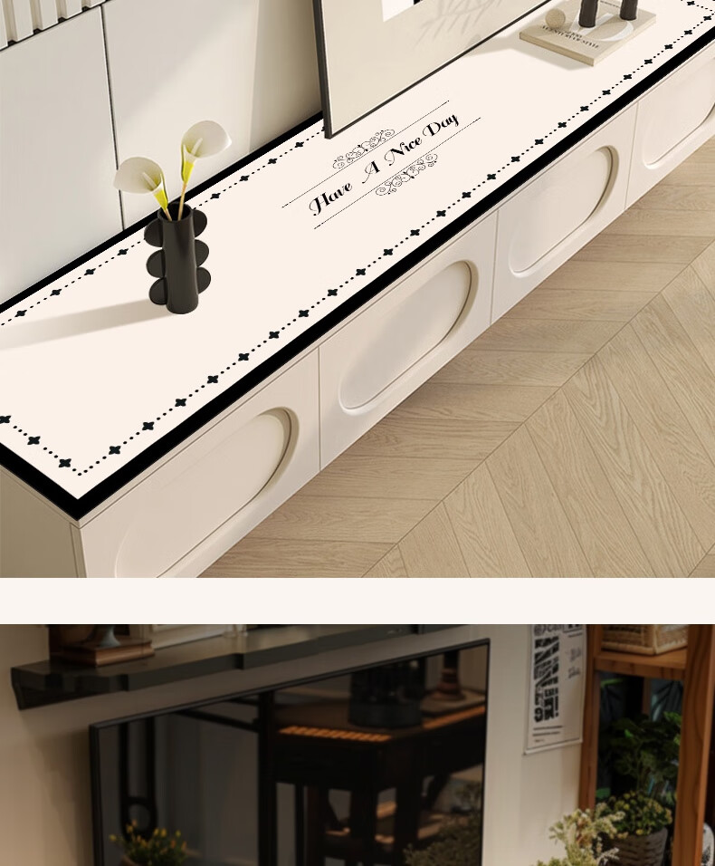 Fengliang Table Mat TV Cabinet Protector Desk Pad Shoe Cabinet Countertop Mat Waterproof Oil-Proof Washable Customizable 30*120 12