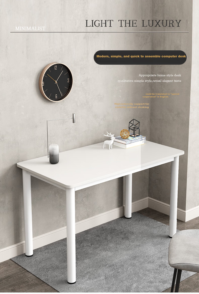 Shidaijiaju Thickened Computer Desk, Simple Writing Desk, Modern Office Desk, Bedroom Student Home Study Table 2