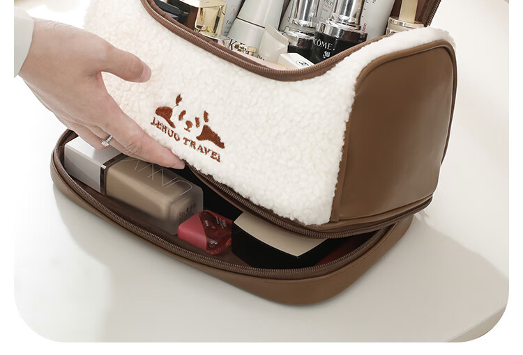 Lehuolvxing Portable Cosmetic Bag for Women, 2026 New Stylish Toiletry And Skincare Organizer, Large Capacity Waterproof Travel Set 6
