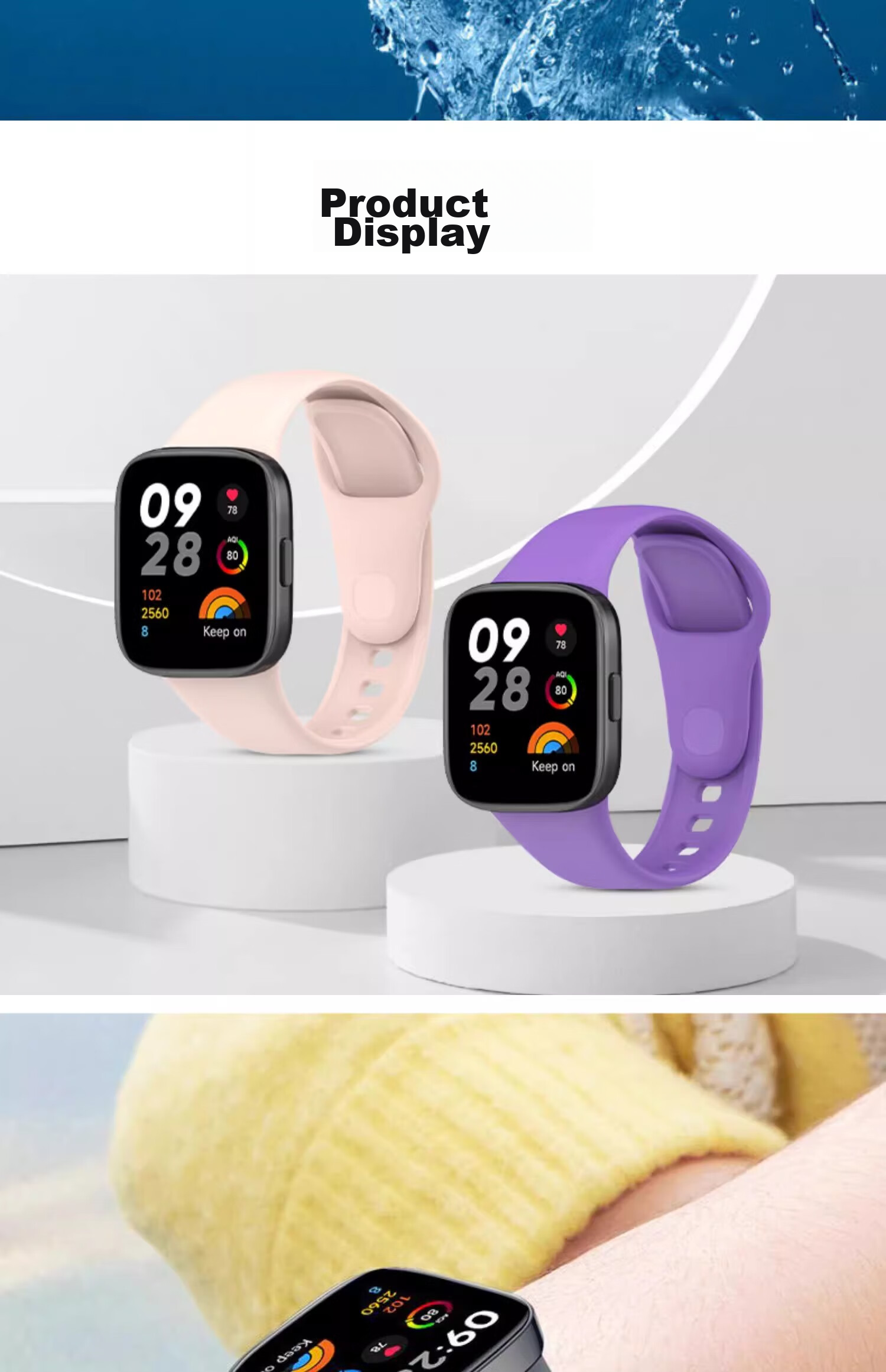 CHENSONG Compatible with Redmi Watch 2 Strap, Redmi Watch 2 Band, Xiaomi Watch Strap, Redmi 2nd Generation Wristband, NFC Silicone Strap, Universal Watch 2 White 5