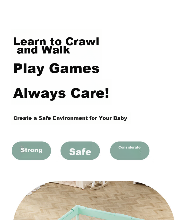Beiboshi Babybox Antibacterial Baby Playpen, Crawling Mat, Fence, Infant Play Mat, Floor Barrier 6