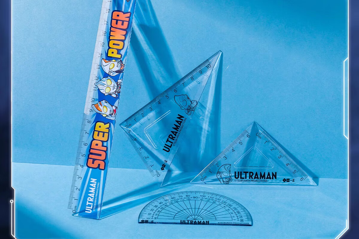 YI ZHENG Ruler Set, Stationery, First Grade Student Multifunctional Exam-Specific Protractor Drawing Measuring Geometry Scale Drawing Function Transparent Ruler, Ultraman YZ7310 14