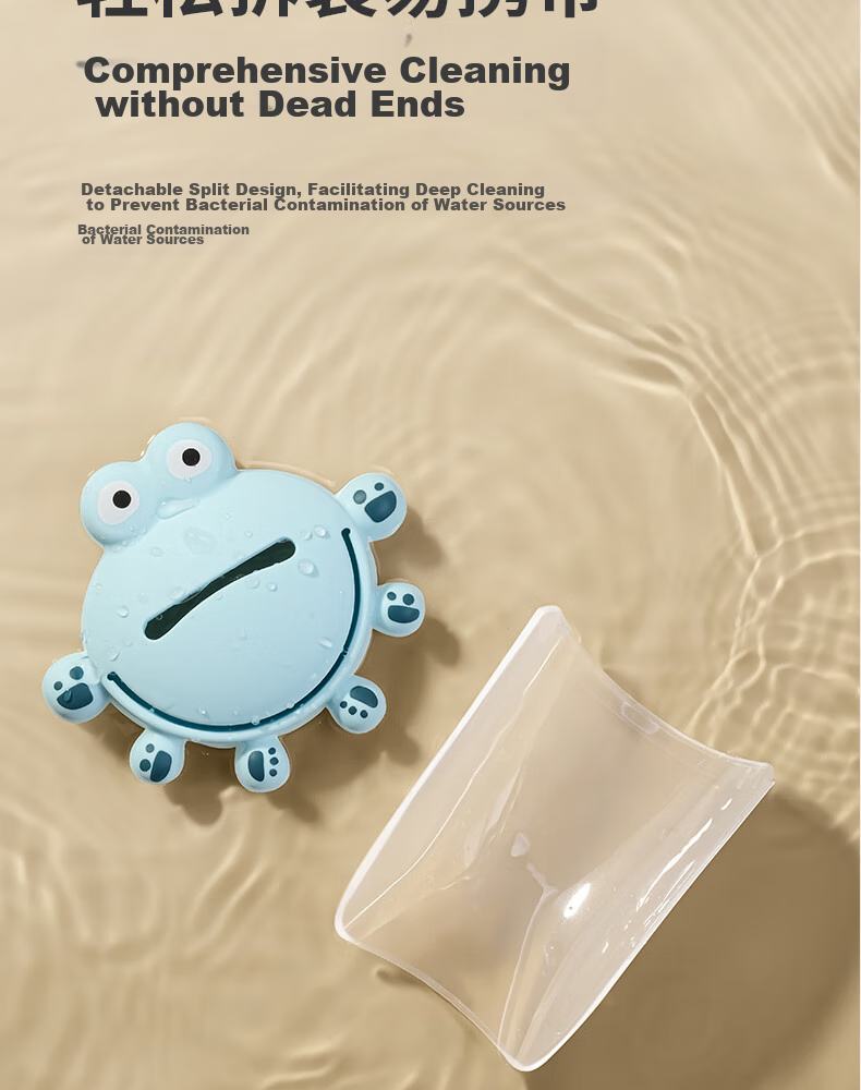 YEEHOO Faucet Extender, Cute Cartoon Design for Baby Hand Washing, Universal Silicone Extension, Splash-Proof Device, Blue Color 9