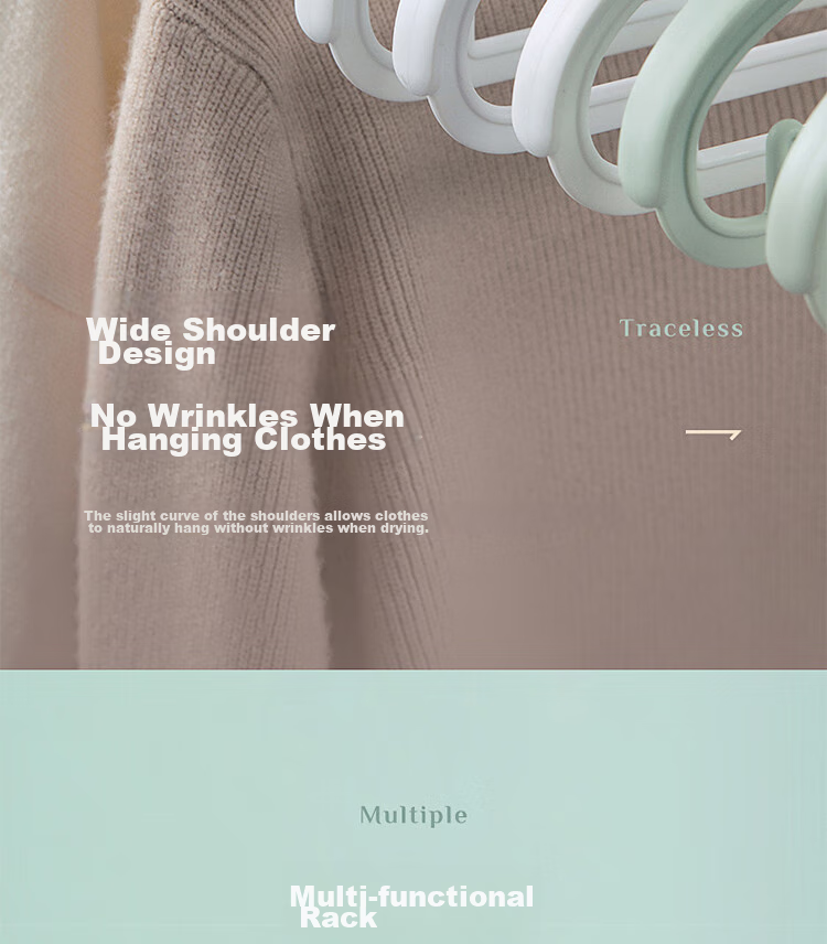 CHAHUA Hangers, Wide Shoulder Seamless Non-Slip Drying Rack, Suit Plastic Coat Hanger, Pack of 3 6