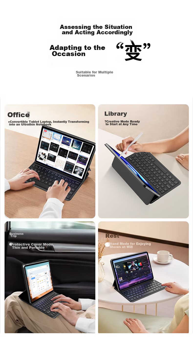 COOLSTART Magnetic Floating Keyboard Case for Xiaomi Pad 7s Pro 12.5-inch Bluetooth Smart Sleep All-in-One Protective Cover with Large High-Refresh Pressure-Sensitive Touchpad White 11