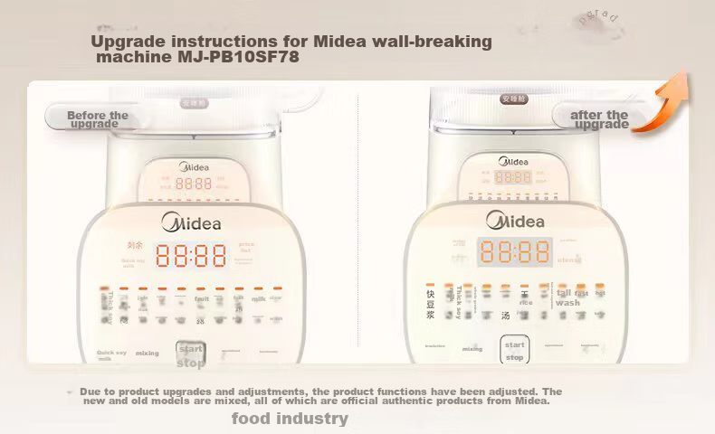 Midea Quiet Low-Noise Blender with Sleep Mode, 1.75L Large Capacity Home Use Soy Milk Maker, Fully Automatic Multi-Functional, Lightweight Cup Juicer Food Processor, SF78 with Subsidy 1