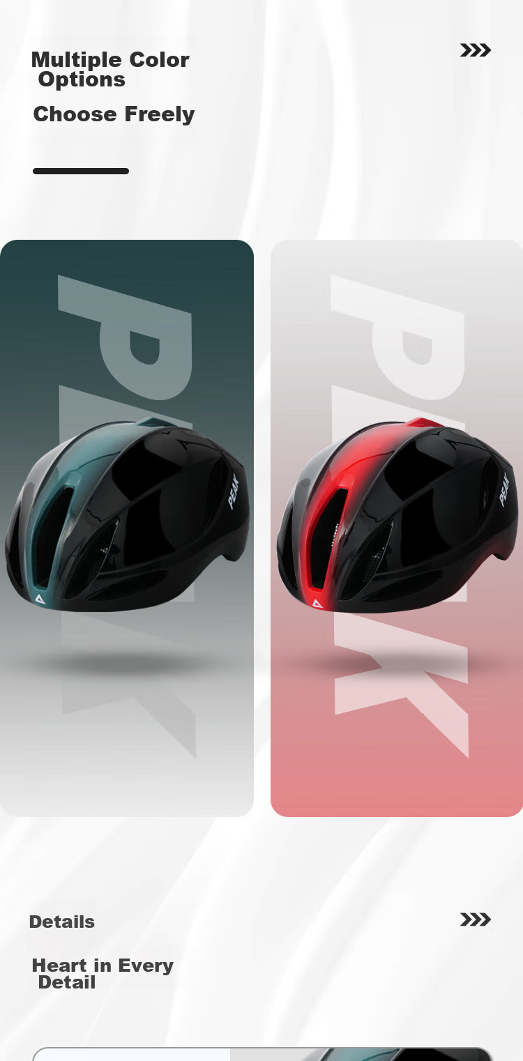 PEAK Cycling Helmet, Mountain And Road Bike Helmet for Men And Women, One-Piece Molding Safety Helmet, Gradient Black And Red 6