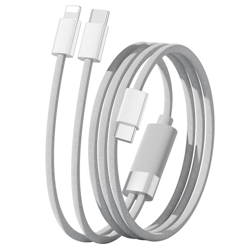 OKSJ Compatible with Apple 17/16/15/18 Charging Cable, Dual Type-C One-To Data Cable, Two-In 60W+27W Upgraded Braided Cable Material, 6-16 Series, 1.5 Meters
