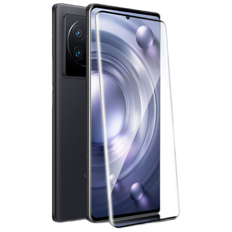 Baosou [Damage Compensation] Tempered Glass Screen Protector for vivo X80 Full Coverage Curved Screen HD Anti-Scratch Anti-Fingerprint Film
