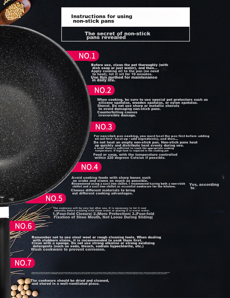 MAXCOOK Non-Stick Wok, Iron with Stand-Up Lid And Wooden Spatula, 32cm Non-Stick Coating, Compatible with Gas And Induction Stoves, MCC606 16