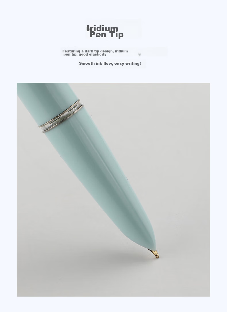 HERO Fountain Pen 616 Small Size Vintage Iridium Student Daily Writing Practice Ink Pen Dark Nib F Morandi Gree 8