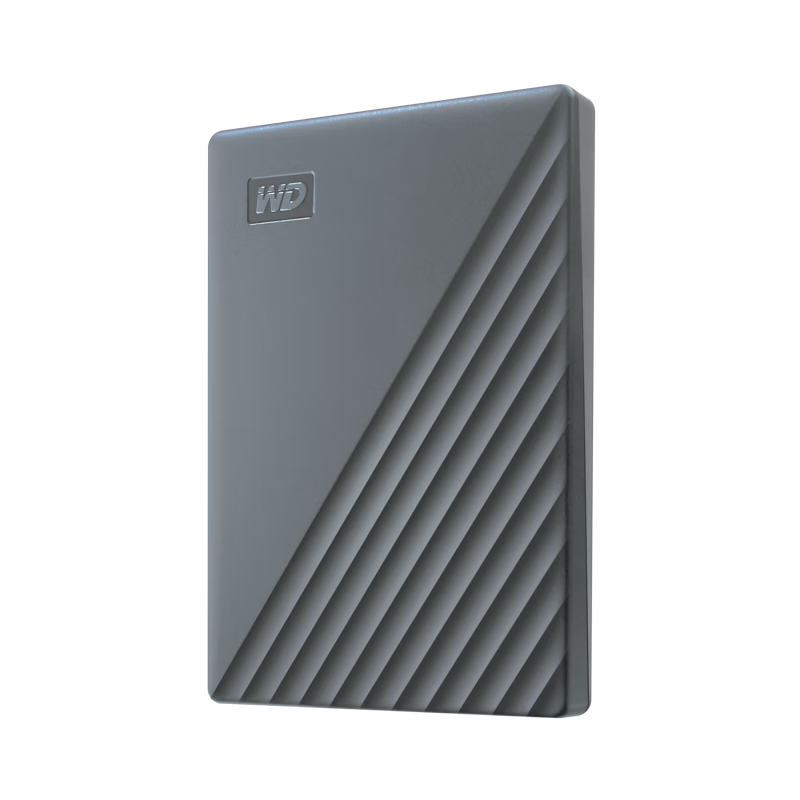 Western Digital (WD) Portable Hard Drive 4TB Compatible with Type-C My Passport Portable Version 2.5-Inch Gray Mechanical Hard Drive External Encrypted Laptop Accessory Family Storage